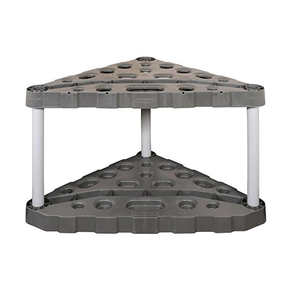 Rubbermaid Garage Corner Tool Tower Rack, Easy to Assemble, Organizes