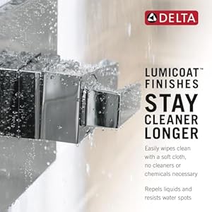 Delta Faucet H2Okinetic Slide Bar Hand Held Shower with Hose Brushed Nickel Handheld Shower Head Slide Bar Hand Shower Handheld Shower Detachable Shower Head Stainless 51140 SS