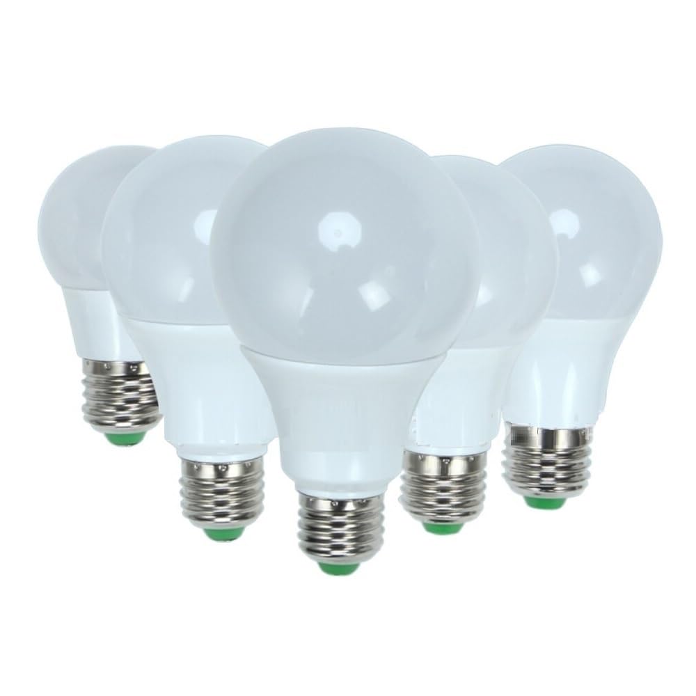 fengyan Casa bombillas, Paquete de 10 bombillas LED AC220 V E27 3 W/5 W/7 W/9 W, bombillas con atenuación sin luz estroboscópica Familiar Lámpara(Warm White,9W)