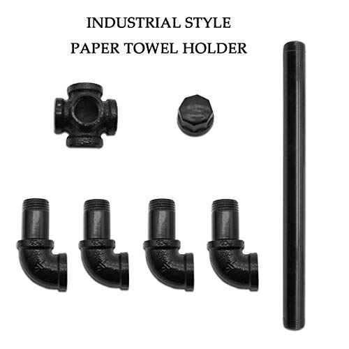 Mincord Paper Towel Holder Rustic Industrial Standing Pipe Toilet Roll Tissue Holder, Farmhouse Countertop Vintage Pipe Paper Towel Holder For Kitchen, Bathroom, Home, Living Dining Room #TOP1