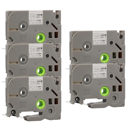 �y�G�R�X���z�u���U�[�p �s�[�^�b�`�݊� TZe-135 ����/������ 12mm(�e�[�v��) 5�Z�b�g TZe�e�[�v�݊� ���x�����C�^�[ P-TOUCH CUBE �s�[�^�b�`�L���[�u�Ή�