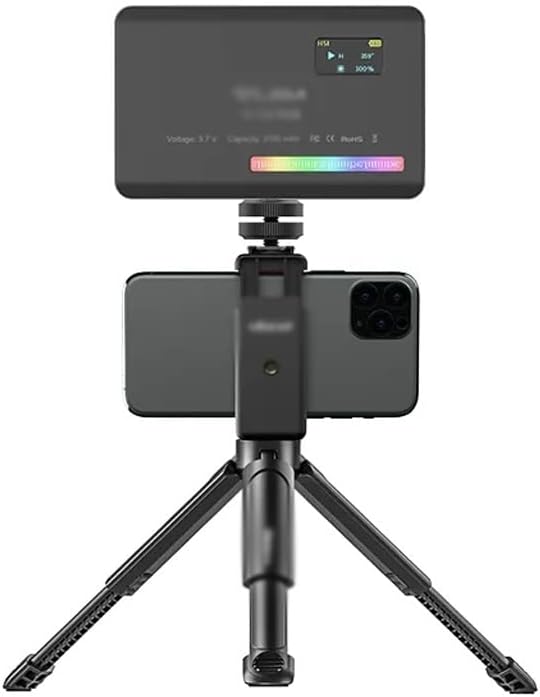 RGB Video Light with Screen Diffuser mini Camera Monitor Smartphone Selfie