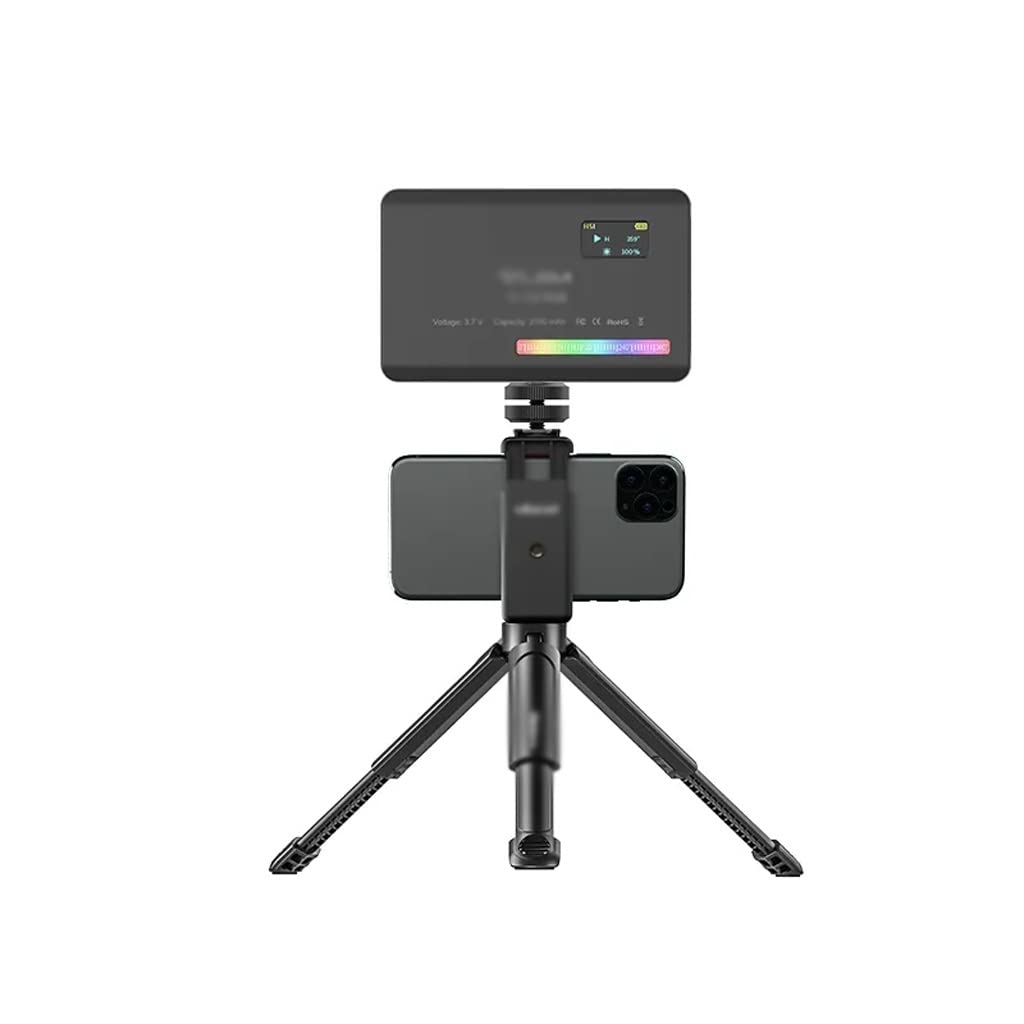 RGB Video Light with Screen Diffuser mini Camera Monitor Smartphone Selfie(E)-image-29
