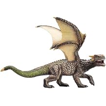MOJO Earth Dragon مع الفك المتحرك لعبة الخيال الواقعي طبق الاصل تمثال يدوي مطلي