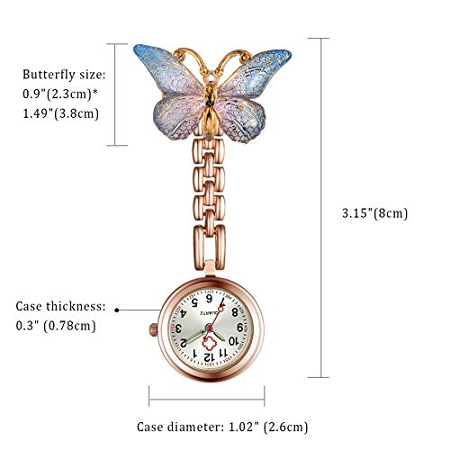 Image of Aroncent Nurse Fob Watch Collection: Medical Professional Lapel Pin-On Pocket Watches with Second Hand - Various Styles and Colors for Healthcare Workers