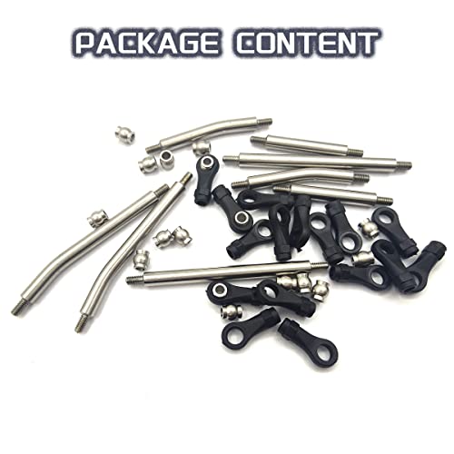 Hoplex Stainless Steel Clearance Chassis Suspension Links And Steering Links Set For Trx4M Upgrade Parts 1/18 Rc Crawler Car #TOP6