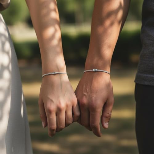 Matching Couple Bracelets – Infinity Promise Love Knot BFF Bracelets for Women & Men, Hypoallergenic Non-Tarnish Friendship Jewelry, Bestie Gifts, Forever Relationship Jewelry for Her/Him2