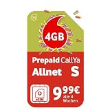 Vodafone Prepaid CallYa Allnet S eSIM | Jetzt noch mehr GB - 4 GB statt 3 GB Datenvolumen | 5G Netz | SIM-Karte ohne Vertrag | 10 Euro Startguthaben | Telefon- & SMS-Flat