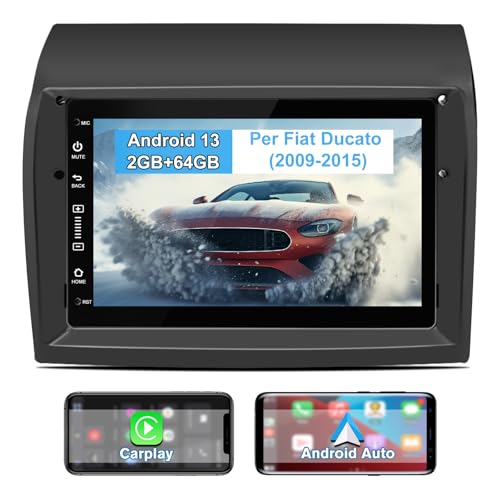 AWESAFE Autoradio Android 13 pour Peugeot Boxer II/Citroën Jumper II/Fiat Ducato【2Go+64Go】 avec CarPlay sans Fil/Android Auto, 7 Pouces écran Tactile...