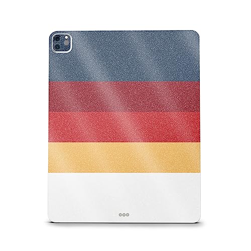 Image of MightySkins Carbon Fiber Skin Compatible with Apple iPad Pro 12.9 inch M2 6th Gen (2022) Full Wrap Kit - Vintage Lines | Protective, Durable Textured Carbon Fiber Finish | Easy to Apply | Made in The USA
