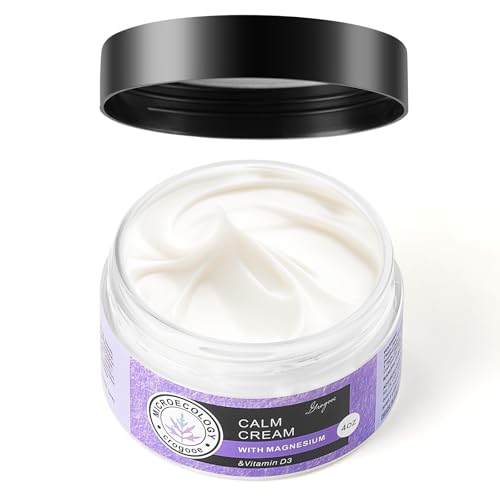 NEORIVER Body Cream, Magnesium Calming Cream for Arms, Legs, Shoulders, Back and Other Parts of the Body and Contains Vitamin D3, 4oz