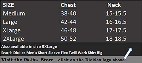 Image of Dickies Men's Short Sleeve Flex Work Shirt - Mechanic & Construction Button Down Shirt, Durable Twill
