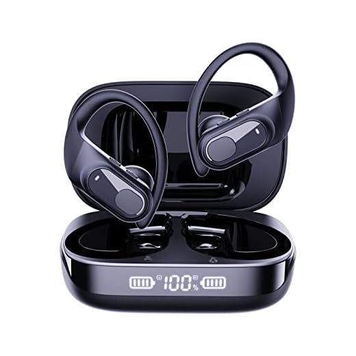Wireless Earbuds 70Hrs Playtime Bluetooth 5.3 Ear buds with Mic Wireless Charging Case LED Display Headphones IPX7 Waterproof Over Ear Earhooks Headset Sport Earphones Wireless Bluetooth Earbuds