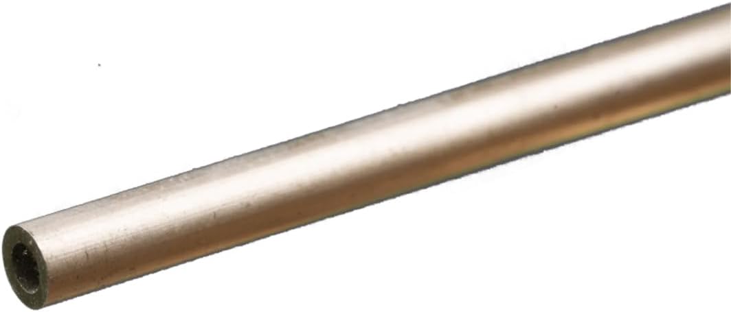 K & S 83030 Round Aluminum Tube, 3/16" OD x 0.035" Wall x 12" Long, 1 Piece, Made in The USA