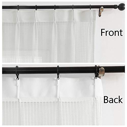 Macochico Pinch Pleated Medical Curtains,White Medical Curtains,Privacy Curtains,Hospital Curtains,Cubicle Curtain,Clinic Curtains,SPA Lab Curtains Room Divider,5ft Wide x 7ft Tall(1 Panel)