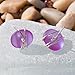 Sea Glass Earrings S990 Sterling Silver Hypoallergenic Handmade Stud Post Earrings Beach Glass Fashion Statement Handcraft Jewelry for Women Girls (L, Purple)