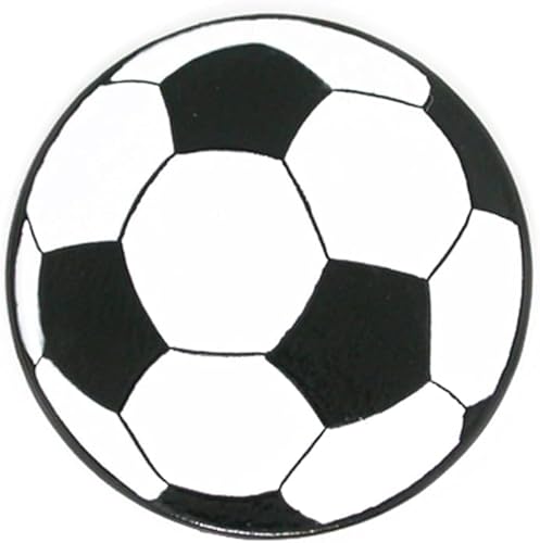 PinMart Black and White Soccer Ball Sports Enamel Lapel Pin – 1 Piece