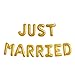 Produktbild ballonfritz® Luftballon JUST Married -Schriftzug in Gold - XXL Folienballon als Hochzeits Deko, Begrüßung, Party Geschenk, Fotorequisite oder Empfang-Überraschung