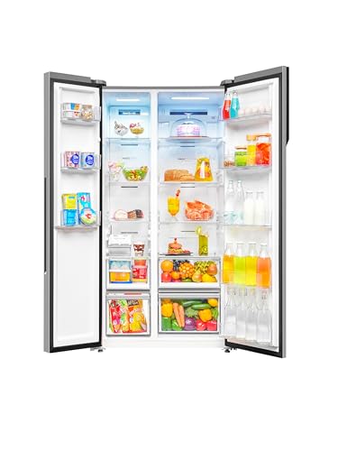 Image of Haier 596 L, 3 Star, 100% Convertible Fridge Space, Expert Inverter, Frost Free Side by Side Refrigerator, (HES-690SS-P, Silver Shiny)