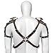 Mr.Fashion Cool Leather Armor Costume, Fierce Leather Suit, Create a Special Christmas Look, Make Your Stage Performance Night. (Double Armor - Brown)