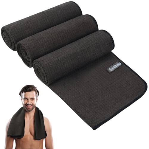 KinHwa Fitness Sporthandtuch Microfaser 40x80cm 3 Stück