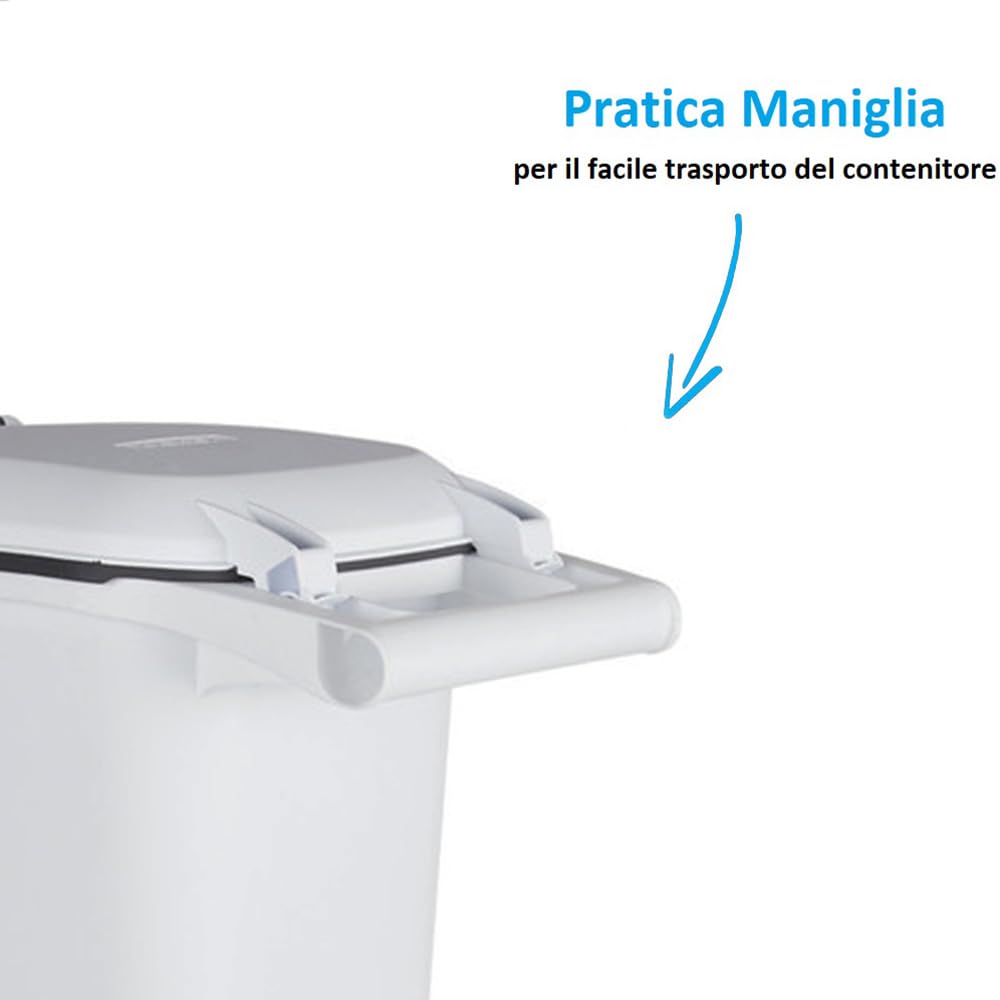 PALUPLUS Contenitore per Crocchette per Gatti, misura 23x51x50 cm, Porta crocchette con Coperchio, Chiusura Ermetica Antiodore, per Cibo Secco, Capacità 23 Litri -775C (10 kg)