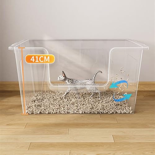 Arenero para gato extra grande con lados altos y anti-salpicaduras miniatura 4