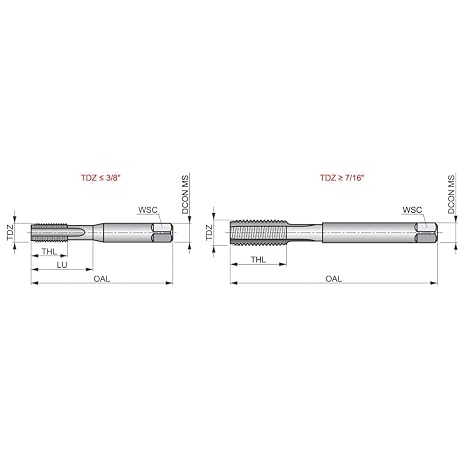 Dormer E5313/8NO6 Series E531 HSS Straight Flute Hand Tap BSW with Bright Finish, ISO Standard, NO6, 3/8-16 Thread, 9.525 mm Cutting Diameter, 80 mm Length