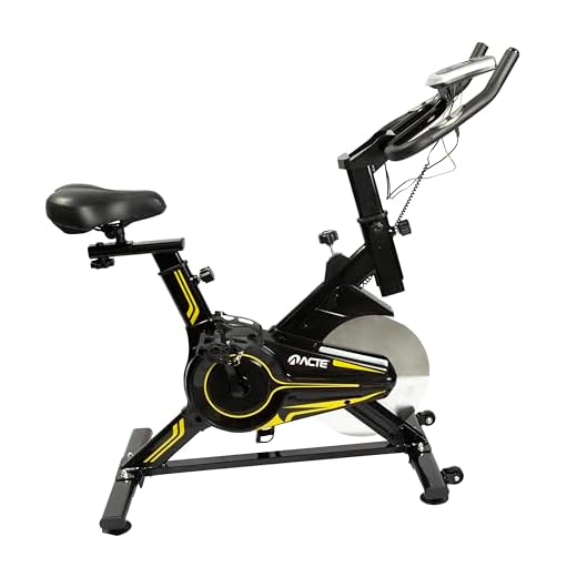 Acte, Bicicleta para Spinning Roda Livre Freio Mecânico 8Kg - Preto Amarelo