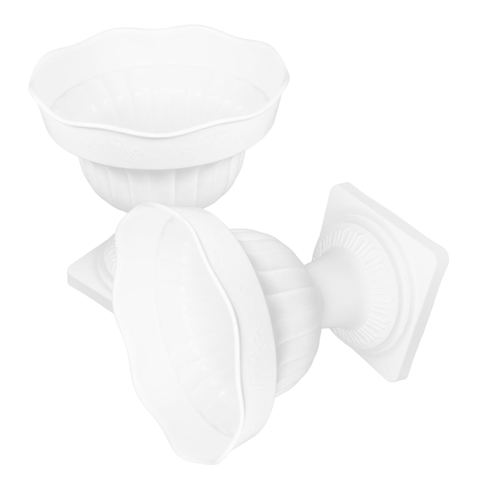 Pot de fleurs rétro Tofficu en plastique blanc haut de gamme, jardinières romaines pour balcon
