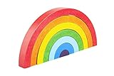 Regalo perfecto: nuestro juguete de arco iris de madera es perfecto como regalo de primer cumpleaños para niñas y niños. El clasificador de formas es uno de los mejores juguetes educativos para niños y niñas de 1 año, ayudando a la experiencia de juego sin pantallas mientras introduce números y formas para niños. Los juguetes de desarrollo temprano y actividad fomentan el juego abierto y se convierten rápidamente en juguetes favoritos para niñas y niños.