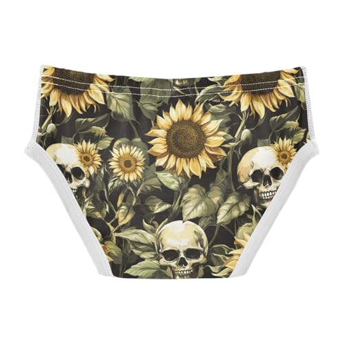 Gothic Skull Sunflower Toddler Boy's Underwear 2T 202c00522
