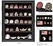 Verani Medals Display Case 2 Pack - Military Challenge Coin Display Shadow Box - Pin Display Cabinet with Removable Shelves and Pinnable Background for Badges Ribbons Insignia Buttons Small Black