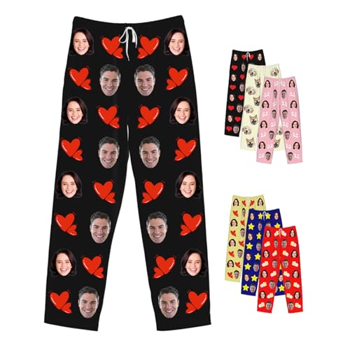 Personalized Pajama Pants with Face for Men Women Soft Custom Pajama Pants Funny Customized Christmas Pajamas