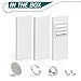Daisypower Dryer Vent Window Kit, Adjustable Window Vent Kit with Outdoor Dryer Vent Cover,4 Inch Hood for Exhaust Ventilation