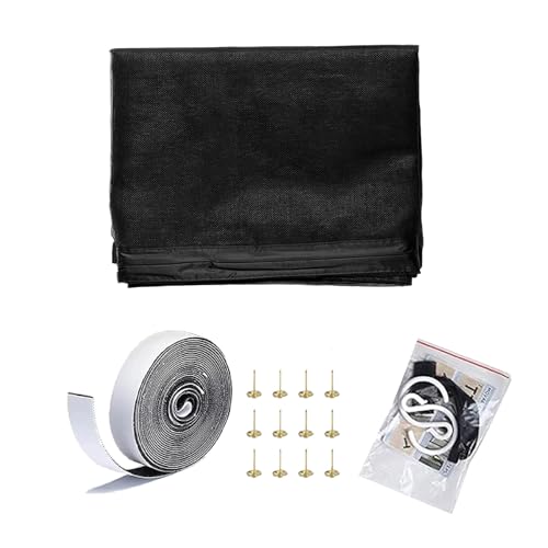 Moustiquaire de porte aimantée 96x266 cm rideau noir anti-moustique sans aucun perçage - 8