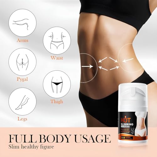 Anti Cellulite Creme, Fettverbrennungscreme, Straffende & Schlankheitscreme, Straffende Körpercreme für Taille, Bauch & Gesäß, Schlankheitscreme zur Fettverbrennung für Damen & Herren