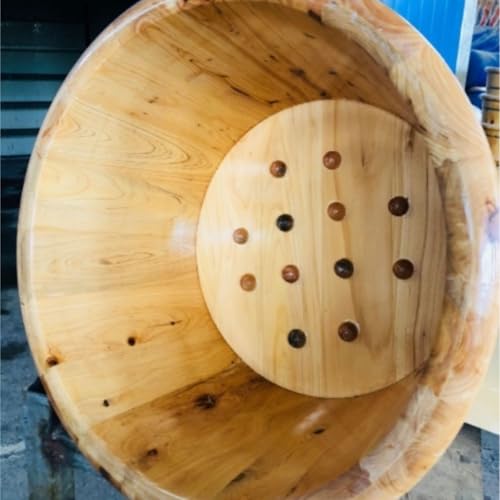 Spa para pies de madera natural para masaje y baño miniatura 3