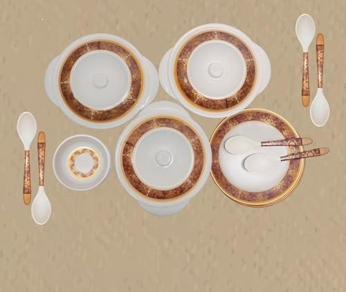 Service de table rond en mélamine incassable et complet pour simplifier vos réceptions - 4