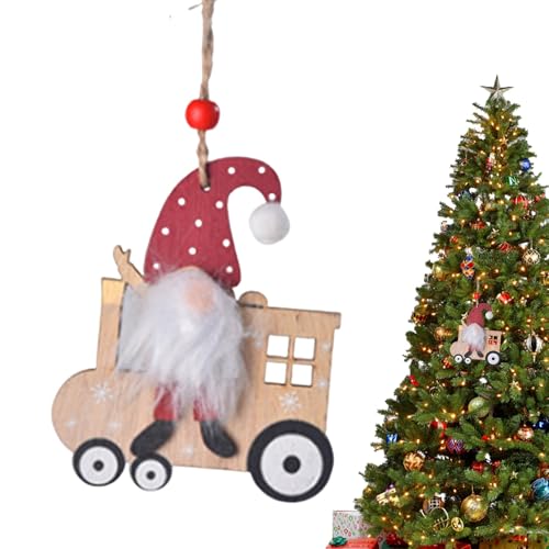 Décorations de nains de Noël en bois pour poignée de porte et salon