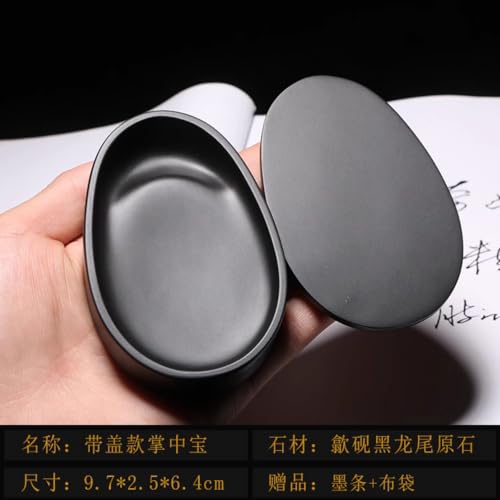 Kai Inkstone pierre à encre noire de calligraphie format compact 9cm