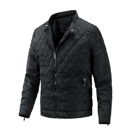 Autumn/Winter Men's Cotton Lightweight Casual Diamond Stand-up Collar Coat Fashion for Men