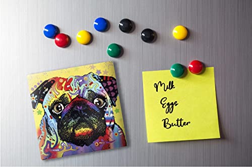 Enjoy It Pet Magnet, Pug Featuring The Pop Art Of Dean Russo - Measures 2.5" #TOP4
