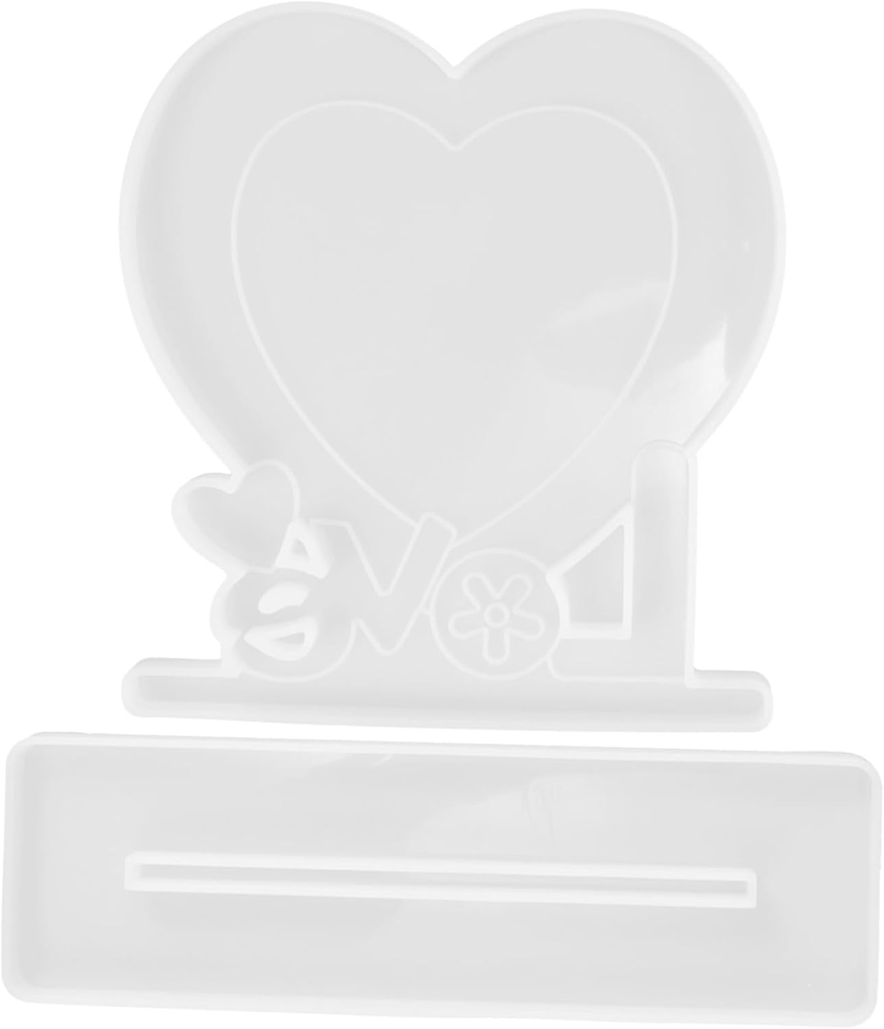 Gadpiparty 1set Love Photo Frame Silicone Mold Kit for Casting Heart-Shaped Picture Frame Molds for Crafting Unique Home Decor