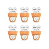 Seed Bloom Set of 6 Seed Paper – 6 Green Onesie & 6 Orange Pots with Stickers for Baby Shower, Gender Reveal, Birthday, Mother's Day & Other Milestone Celebrations