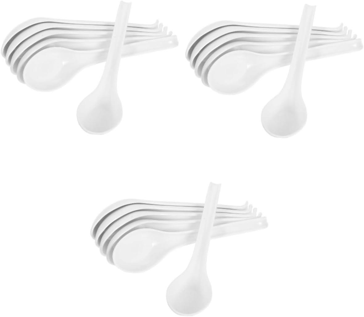 Cabilock 3sets Non Slip Ramen Soup Spoons Elegant Japanese Style Asian Spoons for Noodles Rice Oatmeal for Dining Restaurants 6pcs*3