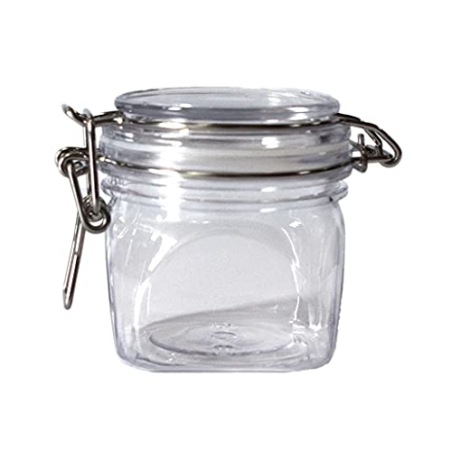 alloneslife Tarro de almacenamiento cuadrado de 220 ml con tapa hermética para alimentos de cocina