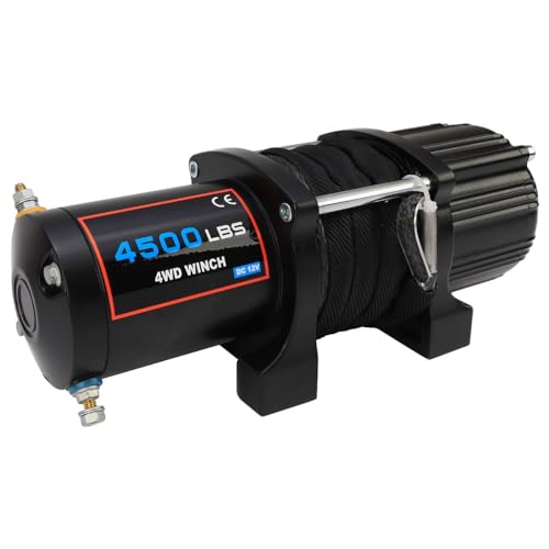 Winche eléctrico Scitoo 12V 4500 lbs sintético miniatura 2