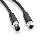 FOWIUNYE M8 8Pins Male to Female Connector Cable, Straight Molded 10M AWG24 PVC 60V 2A AC/DC Industrial Sensor Cable