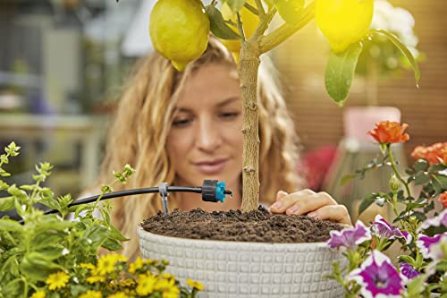 Gardena Micro-Drip System Goutteur d'extrémité réglable, régulateur de Pression : Embout pour Irrigation Goutte à Goutte, pour arroser des Plantes avec différentes hauteurs de Pot (13304-20)